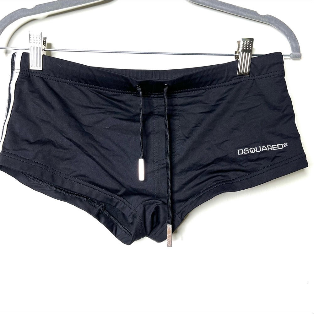 Dsquared2 swim trunks black silver